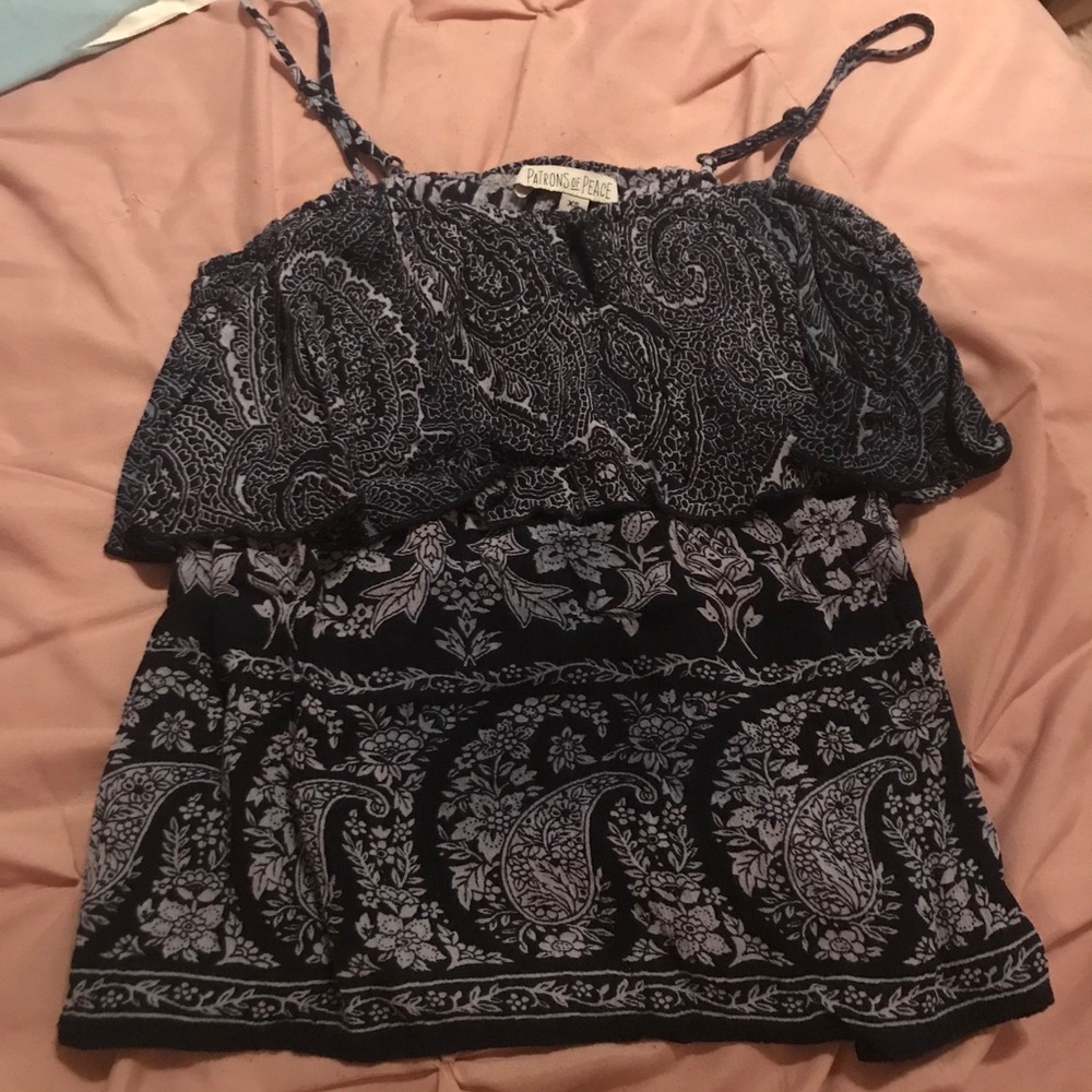 Blue paisley cami